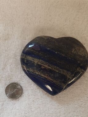 Heart-Shaped Polished Lapis Lazuli Stone